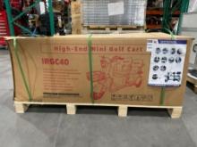 UNUSED IRGC40 3WHEEL MINI GOLF CART, ELECTRIC, 3-SPEED ADJUSTABLE, LED SMART OPERATION SCREEN