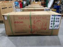 UNUSED IRGC40 3WHEEL MINI GOLF CART, ELECTRIC, 3-SPEED ADJUSTABLE, LED SMART OPERATION SCREEN