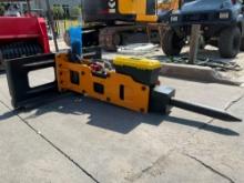 ( 1 ) UNUSED 2024GIYI SKID STEER HAMMER MODEL 680; APPROX DRIVE OIL PRESSURE 72in, APPROX BLOWOUT