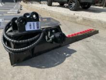 ( 1 ) UNUSED 2025 VICSEC HEDGE TRIMMER ATTACHMENT FOR EXCAVATOR, FITS 1-2TON EXCAVATOR