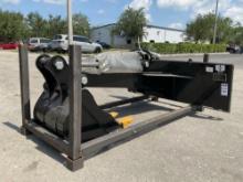 UNUSED 2025 GIYIBACKHOE W/TEETH MODEL GY-BK56M FOR SKID STEER, TOTAL LENGTH 56in
