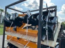 ( 1 ) UNUSED 2025 GIYI AUGER ATTACHMENT FOR SKID STEER, BITS APPROX 8in / 12in & 16in