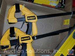 (4) flats containing Alltrade drill bit set, Irwin screwdriver bit set, Vise Grip Quick Grips,