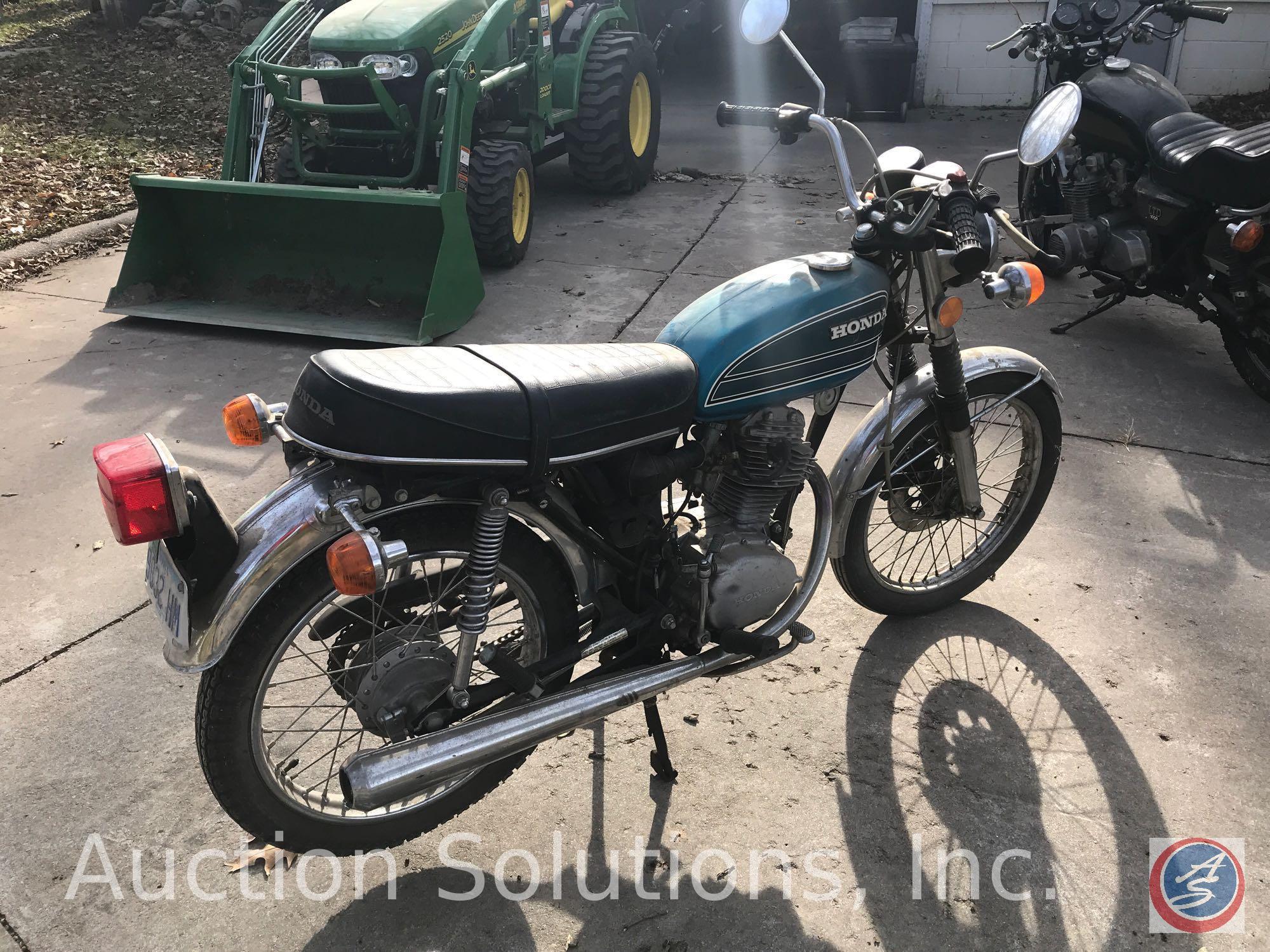 1974 Honda CB 125 Motorcycle. 5413 Miles. Motor turns; has good compression. **Key is NOT available.