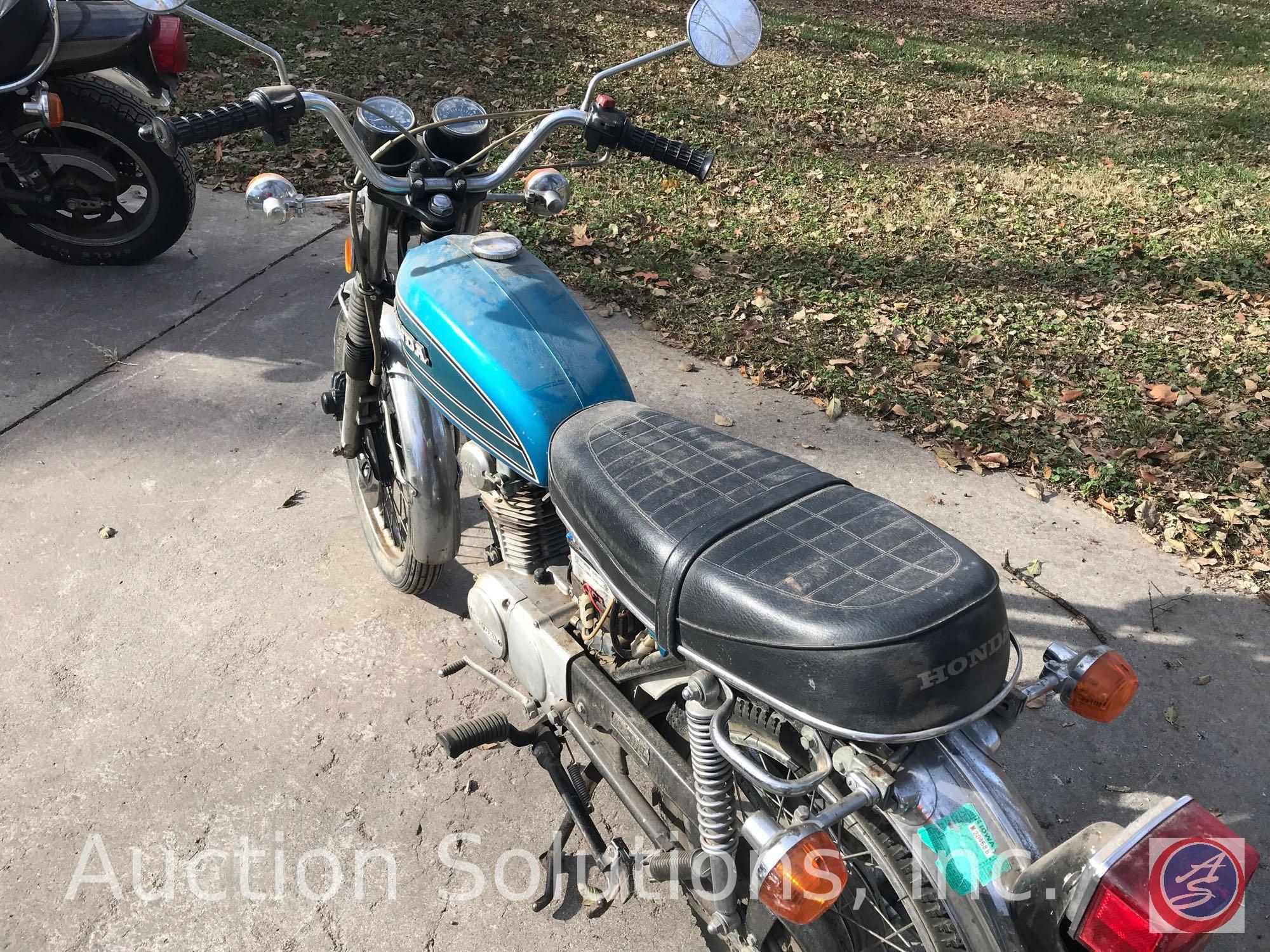 1974 Honda CB 125 Motorcycle. 5413 Miles. Motor turns; has good compression. **Key is NOT available.