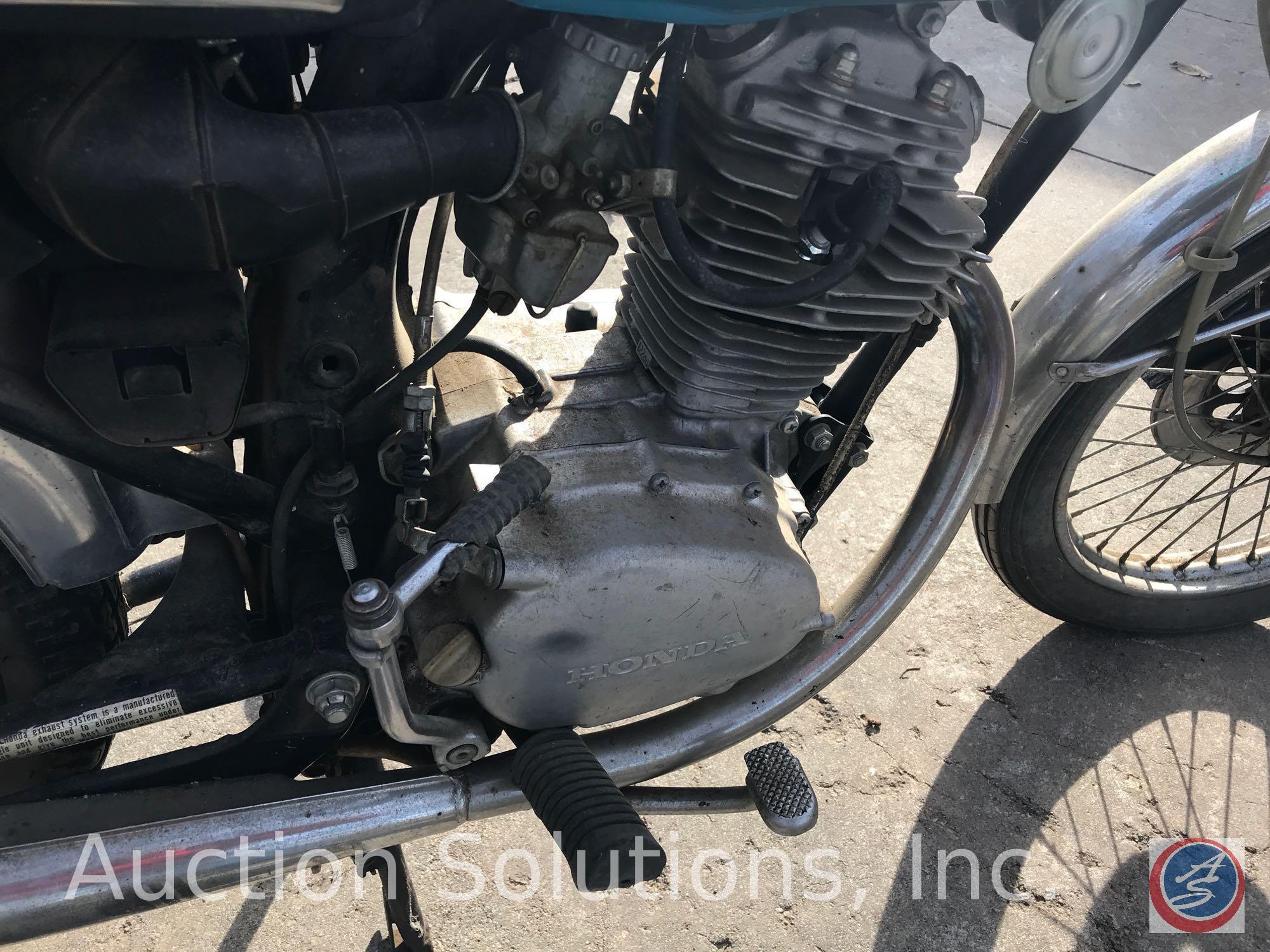 1974 Honda CB 125 Motorcycle. 5413 Miles. Motor turns; has good compression. **Key is NOT available.