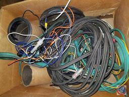 Used small block Chevy crankshaft, box of chain, cables and more
