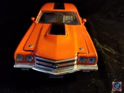 Die cast Chevelle SS, orange in color with black racing stripe