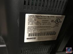 Sanyo 26 inch flatscreen TV on stand with remote (Model #DP26640)