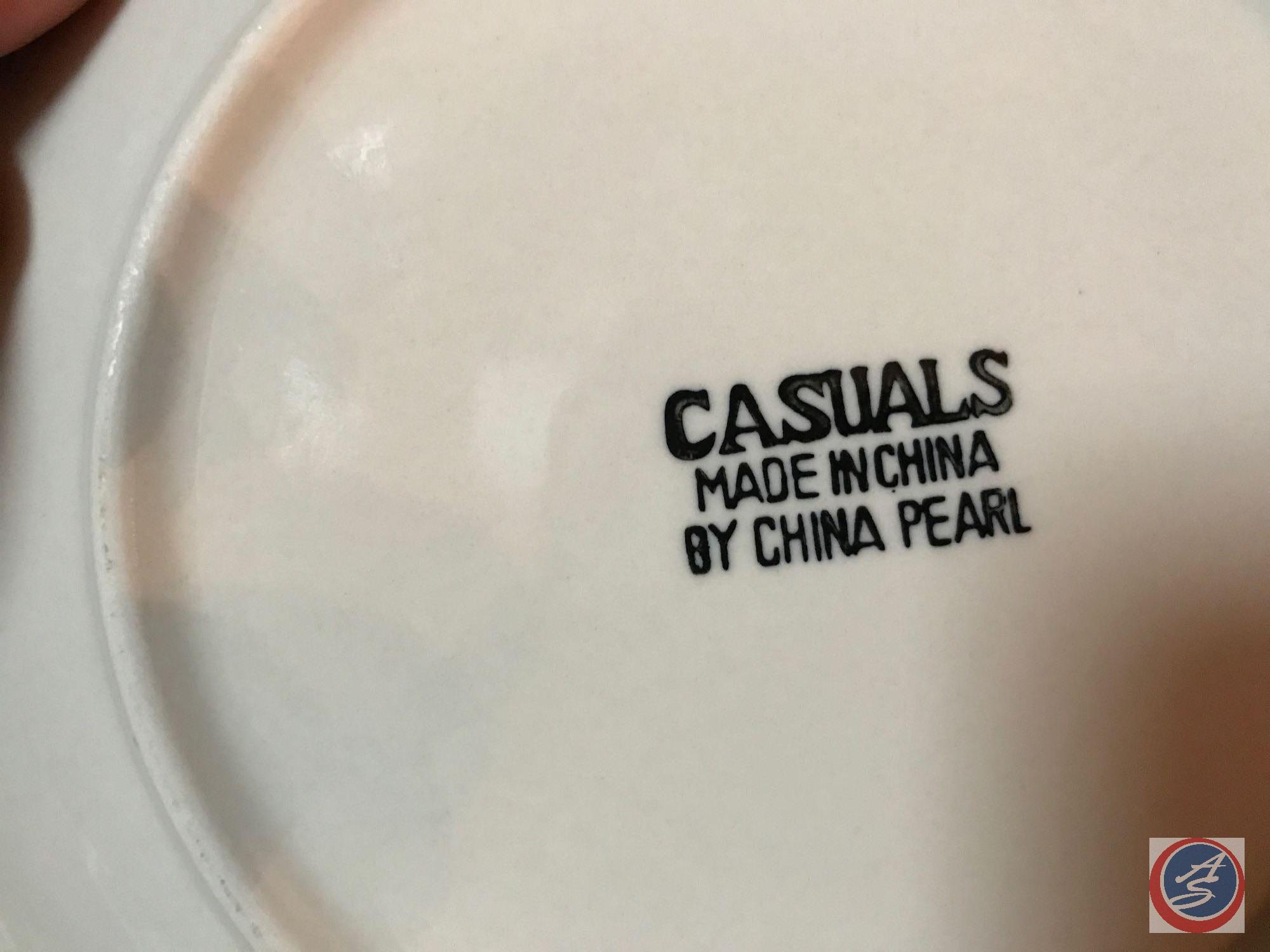 Set of Casuals made in China Apple design plates, bowls, teapots, cups,vegetable bowls