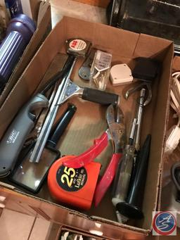 (2) flats containing cords and hand tools