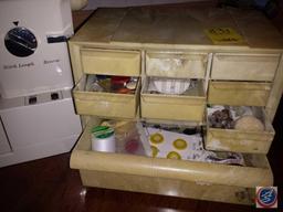 Montgomery Ward Model UHT J1980 Table-Top Sewing Machine and Notions Sorter