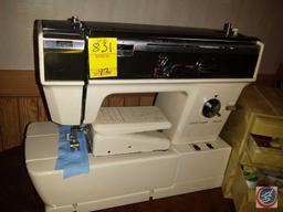 Montgomery Ward Model UHT J1980 Table-Top Sewing Machine and Notions Sorter