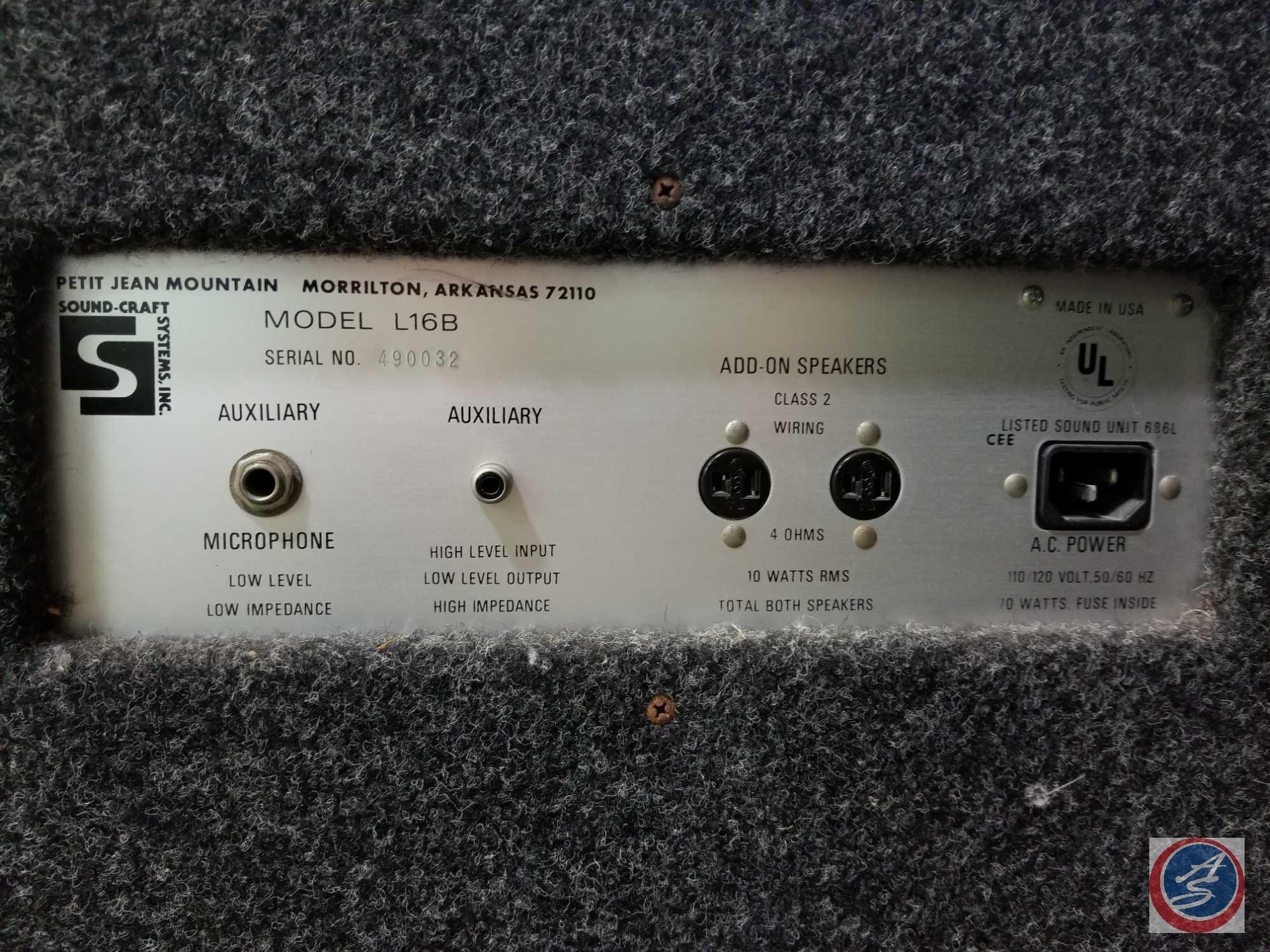 Sound-Craft Systems Inc. Model L16B Lecternette Portable Speaker