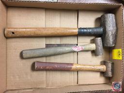 (3) hammers, (one copper/one brass)
