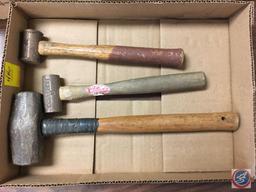 (3) hammers, (one copper/one brass)