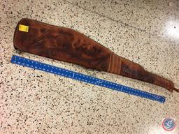 Hand tooled leather gun case