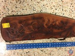 Hand tooled leather gun case