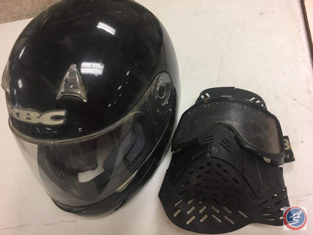 Motorcycle helmet and face cover with goggles