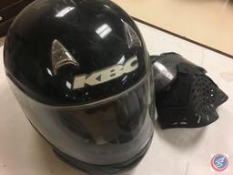 Motorcycle helmet and face cover with goggles
