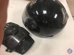 Motorcycle helmet and face cover with goggles