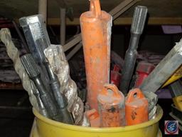 Yellow Bucket Containing Hammer Drill Bits