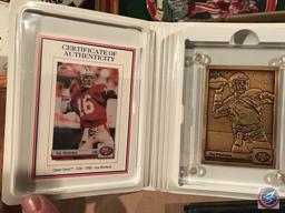 The Highland Mint Joe Montana 1992 Upper Deck gold colored Sports card w/ certificate of