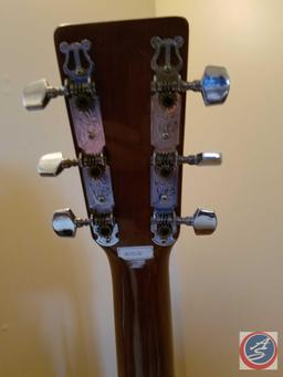 Synsonics 6 string acoustic guitar (model #8050P) with stand