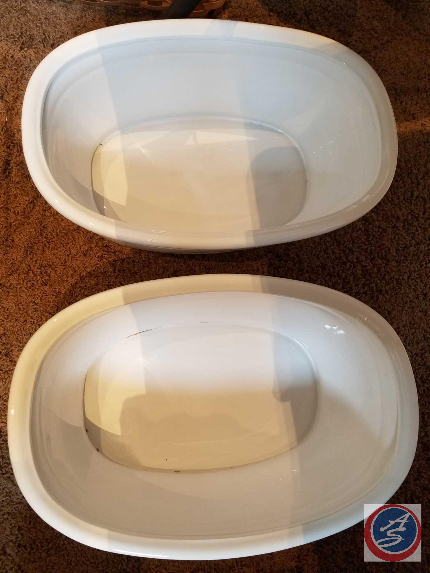(2) ceramic pots, (5) metal and wood decorative display containers, beverage dispenser stand, (3)