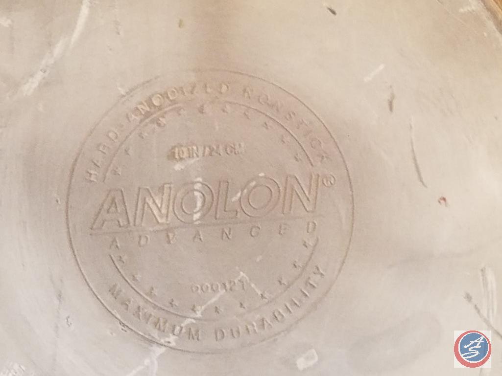 (5) boxes containing misc. pots and pans (Anolon, Rival, Kobe Kitchen, Copper Chef)