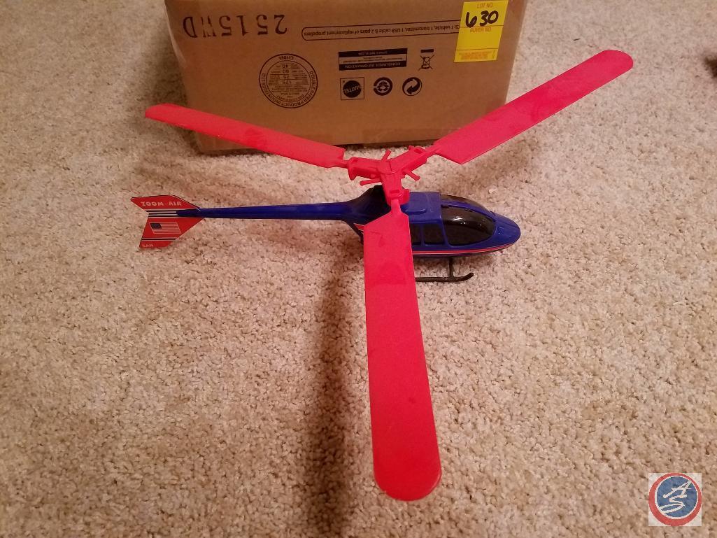 Assortment of misc. remote control toys including an Air Swimmer and Abco Tech color changing