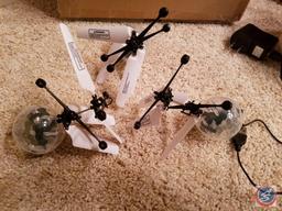 Assortment of misc. remote control toys including an Air Swimmer and Abco Tech color changing
