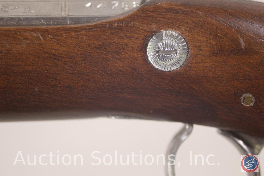 Mendt Model Single Shot 36 Cal Pistol Engraved and Nickel Plated Percussion Cap Pistol in Wooded