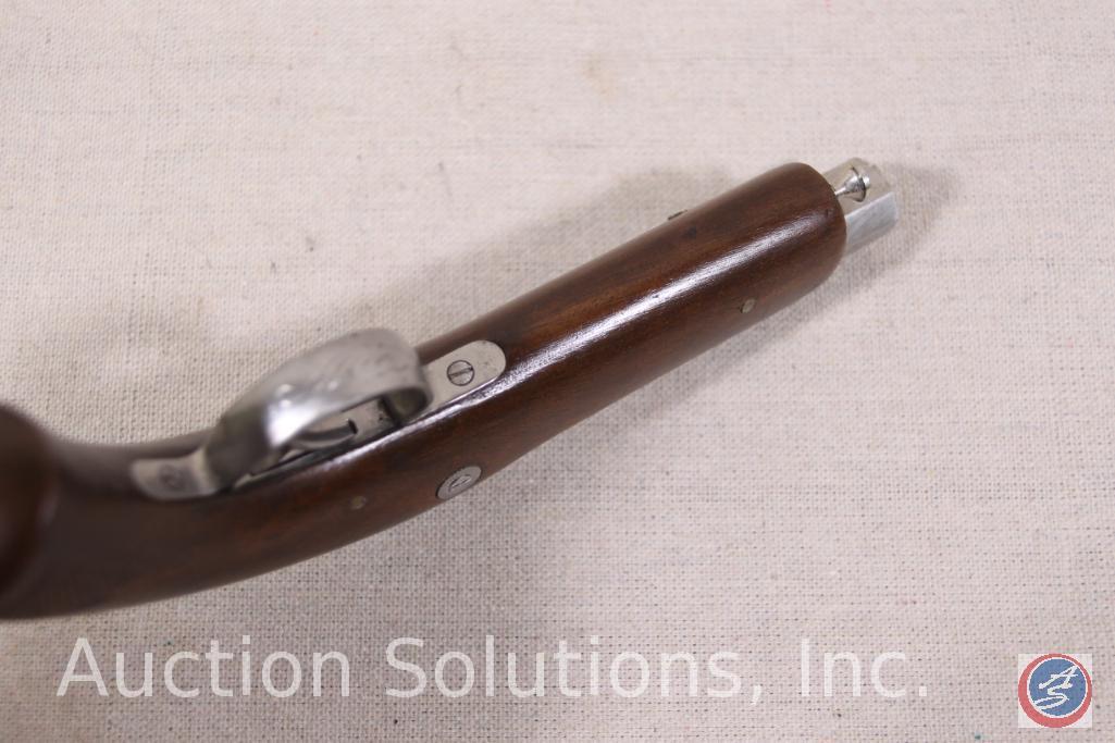 Mendt Model Single Shot 36 Cal Pistol Engraved and Nickel Plated Percussion Cap Pistol in Wooded