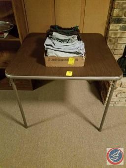 Orchard and Wilhelm Co. Fine Silver Omaha Bags and Card Table Measuring 30 1/2 X 26 X 29in.