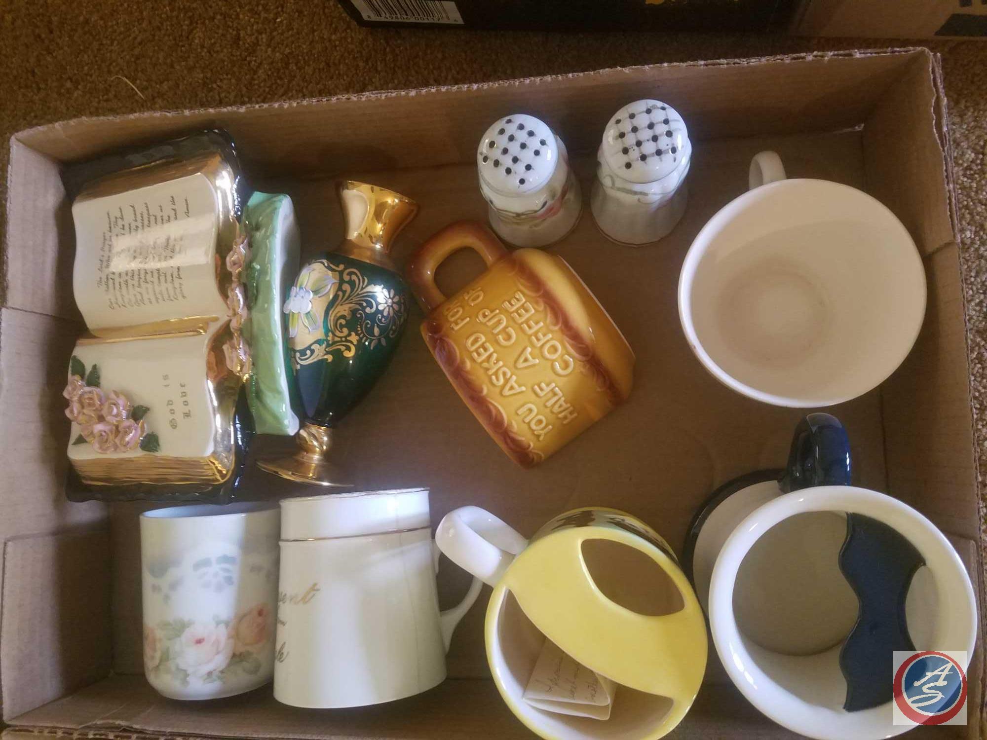 Decorative Small Plates, Small Tray, Owl Music Box, Small Vase with Crazing, Small Decorative