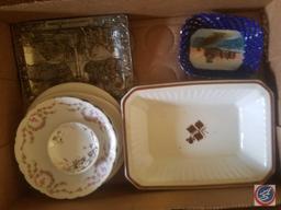 Decorative Small Plates, Small Tray, Owl Music Box, Small Vase with Crazing, Small Decorative