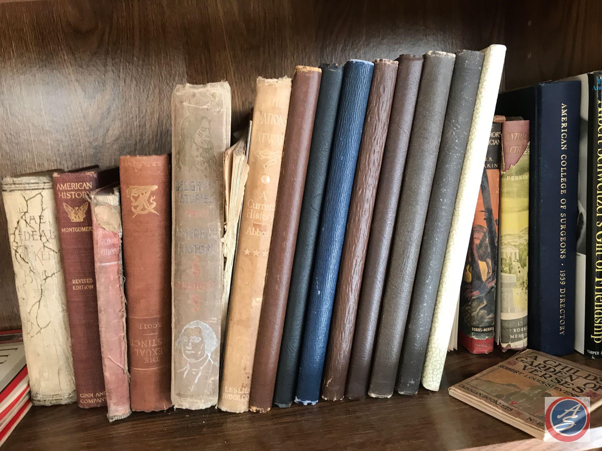 BookCase {{CONTENTS INCLUDED}} (30x12x42),Hardbound Dickens Works Collection, Ennyson's Poems Hard