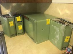 Vintage Tin Canister Set with Matching Bread Box