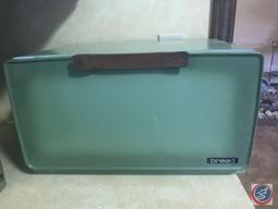 Vintage Tin Canister Set with Matching Bread Box
