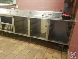 Stainless Steel Prep Table with Storage and Electrical Measuring 96 X 29 X 42 1/2