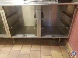 Stainless Steel Prep Table with Storage and Electrical Measuring 96 X 29 X 42 1/2