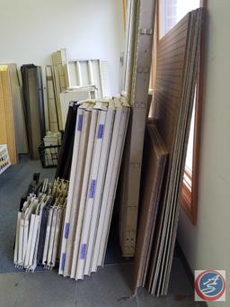 (7) Section of Lozier Brand Single Sided Peg Board with Double Sided Capability 3 Foot Shelves.