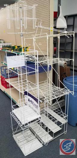 (7) Stationary Wire Racks Assorted Sizes and Styles