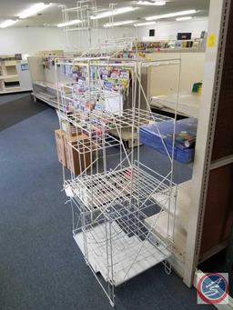 (7) Stationary Wire Racks Assorted Sizes and Styles