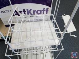 (7) Stationary Wire Racks Assorted Sizes and Styles