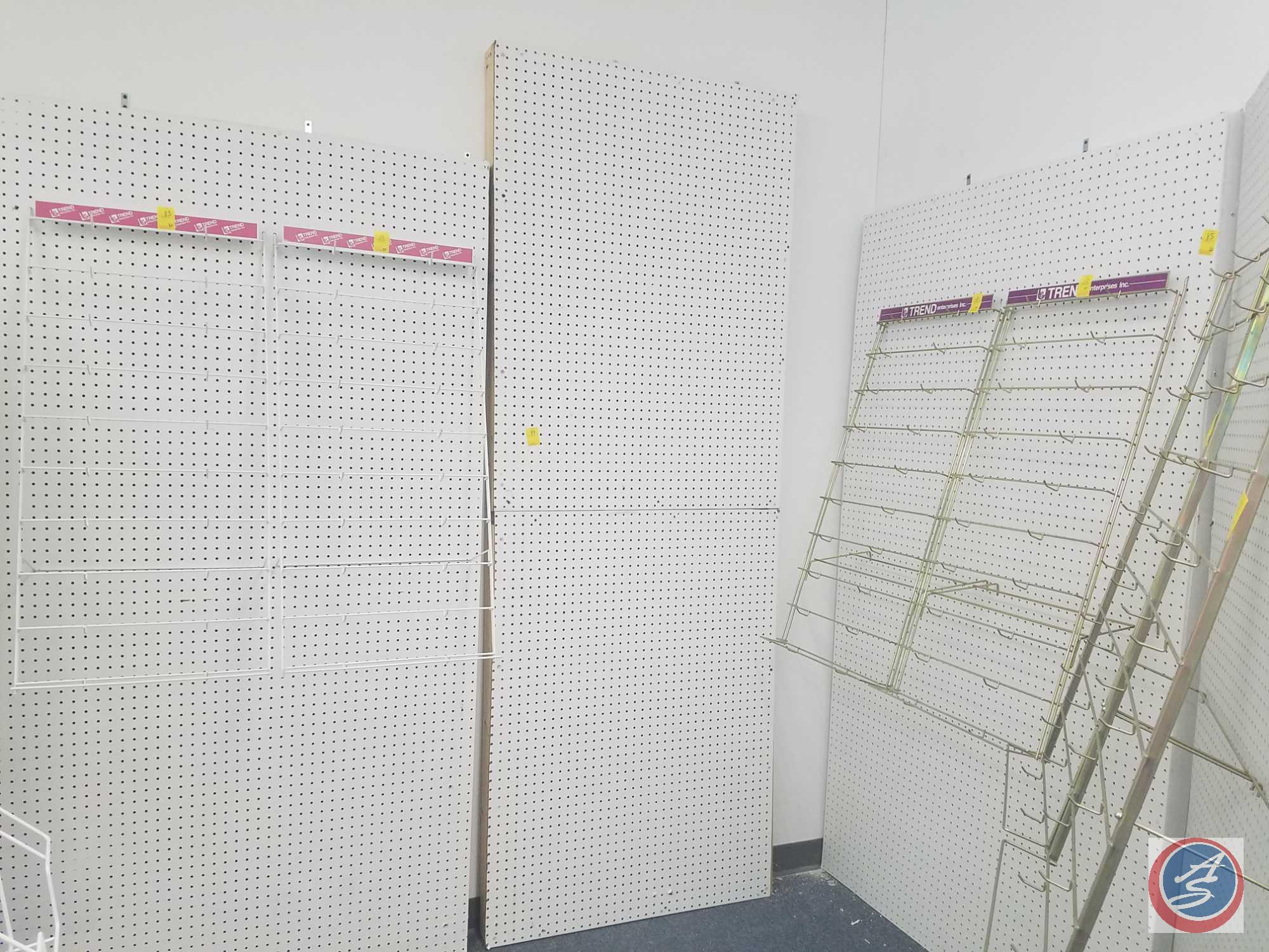Trend Enterprises Hanging Peg Board Racks Measuring 42 X 19.25 X 15, Gold Uncoated Wire Peg Board