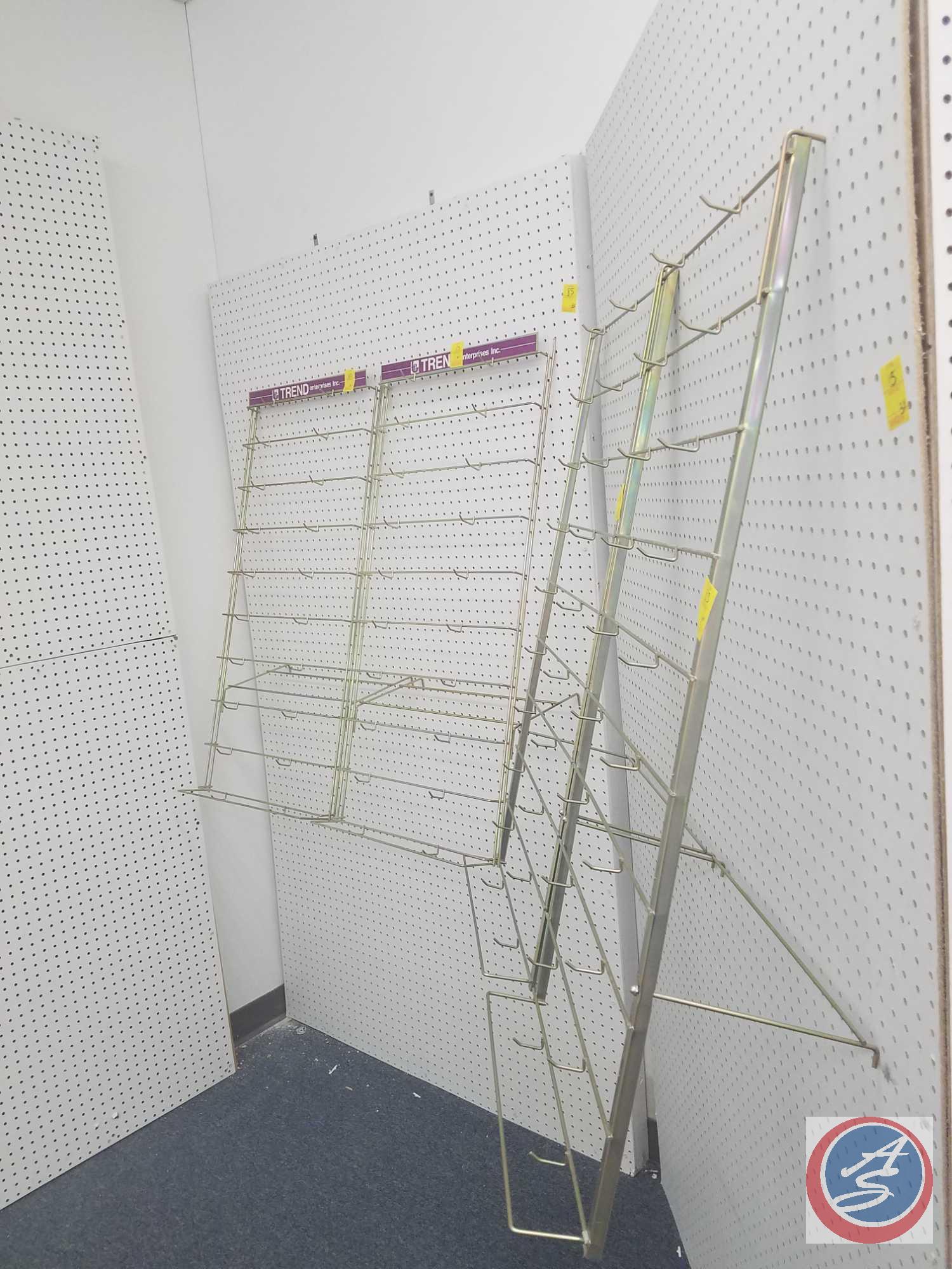 Trend Enterprises Hanging Peg Board Racks Measuring 42 X 19.25 X 15, Gold Uncoated Wire Peg Board