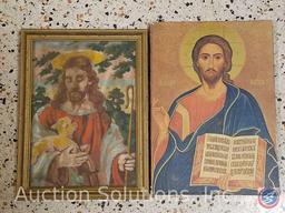 [13] Vintage Religious Prints Some with Wood Frames Including Sacred Heart of Jesus, Mater Dolorosa,