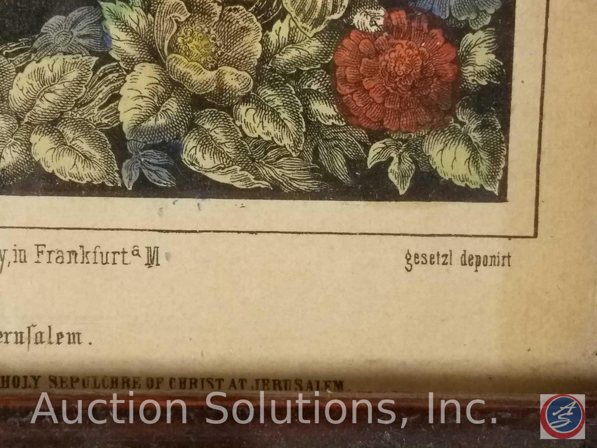 [13] Vintage Religious Prints Some with Wood Frames Including Sacred Heart of Jesus, Mater Dolorosa,